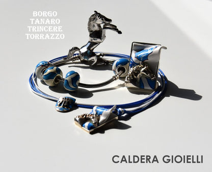 Bracciale Palio di Asti Argento e Pietre | Gioielli Rioni Artigianali