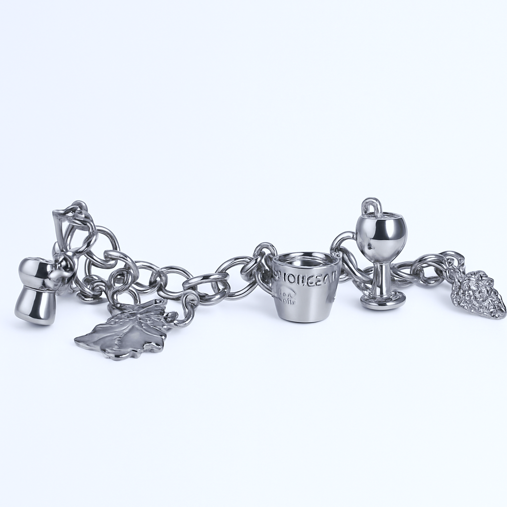 Bracciale in argento con charms