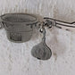 Bracciale con simboli Bagna cauda in argento