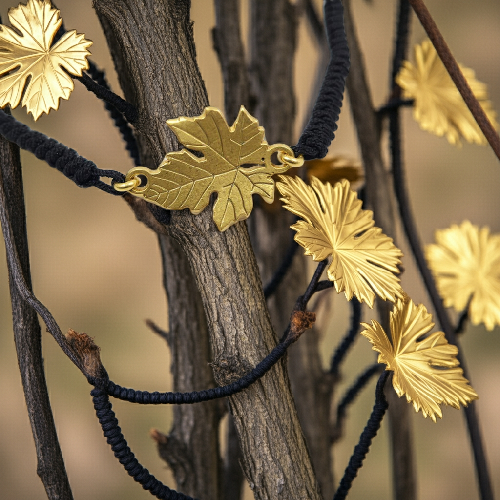 Bracciale argento o oro con simboli vino
