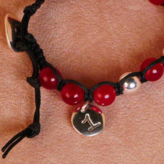 Piastrina in argento rotonda con numero