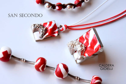 Bracciale Palio di Asti Argento e Pietre | Gioielli Rioni Artigianali